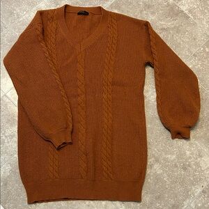 Women’s XL Brown Cable Knit Sweaterdress